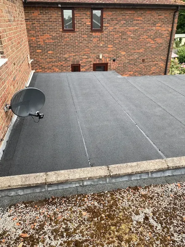 Flat Roof Installations & Repairs: Finished flat roof on a brick home extension in Kent